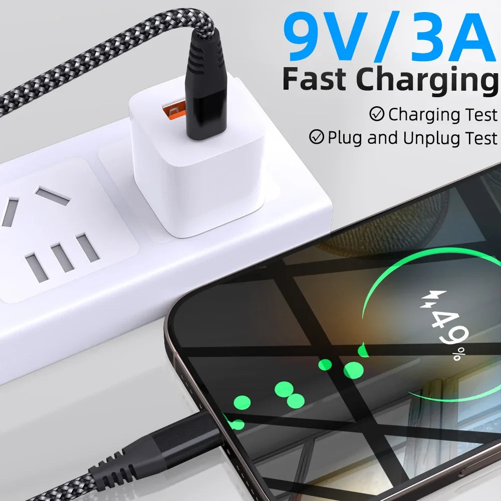 LAIHONEN 1 Pack MFi Certified USB C to Lightning Nylon Braided Fast Charging Cable 1M 2M 3M for iPhone 13 12 11 Pro Max