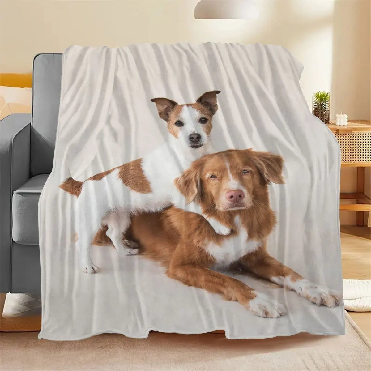Customized Pet Blankets, Photo Blankets for Cats and Dogs, Personalized DIY Carpets, Custom-Made with Your Own Image, Comfortable Flannel Bed Blankets for All Seasons, Warm, Soft, Stylish, the Perfect Gift Souvenir for Animal