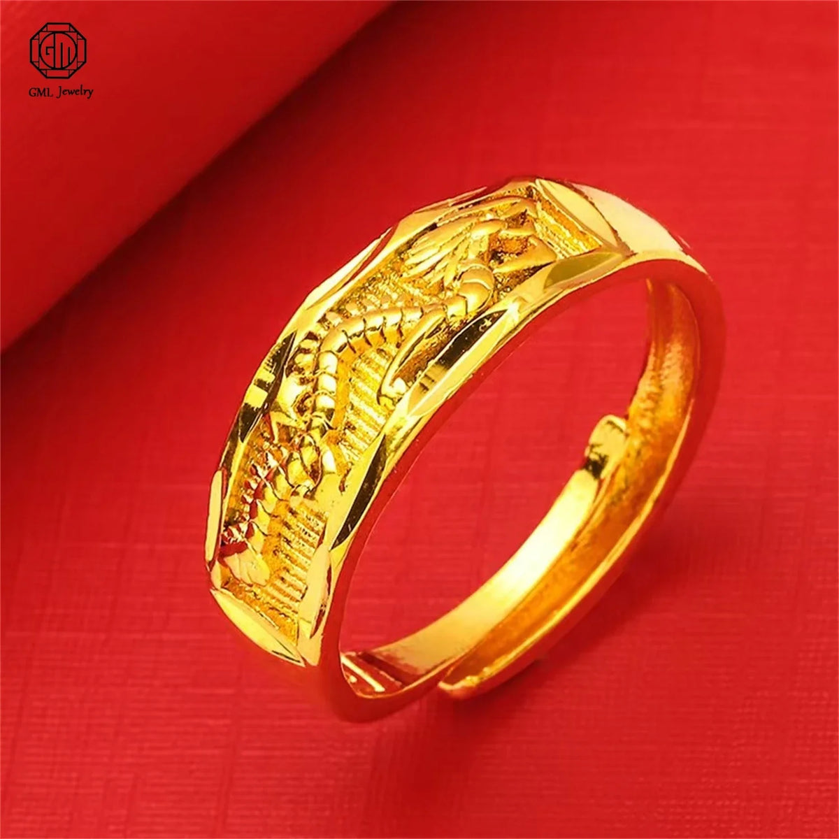 Sand Gold Adjustable Ring Matte Wide Band Openable Fade Resistant Unisex Couple Jewelry Solid Minimalist Gift