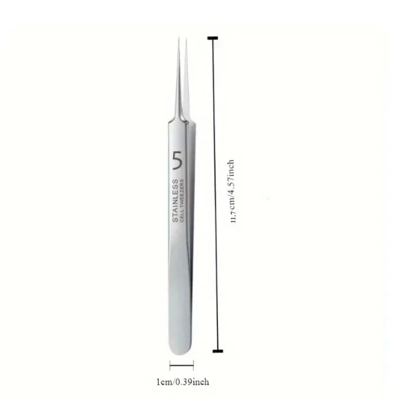 German 1/3/8Pack Extra Fine No. 5 Cellular Acne Blackhead Tweezers - Facial Beauty Remove Acne Needle Tools for Skin Care Tools
