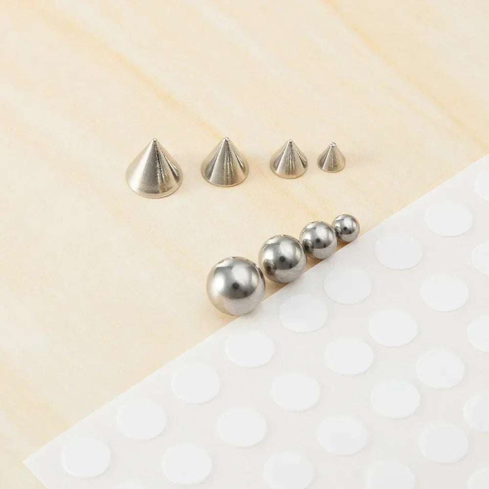 58pcs Non Piercing Lip Nails Sticker Selfadhesive Waterproof Reusable Fake Lip Nail Eyebrow Nose Ring Body Belly Button Jewelry