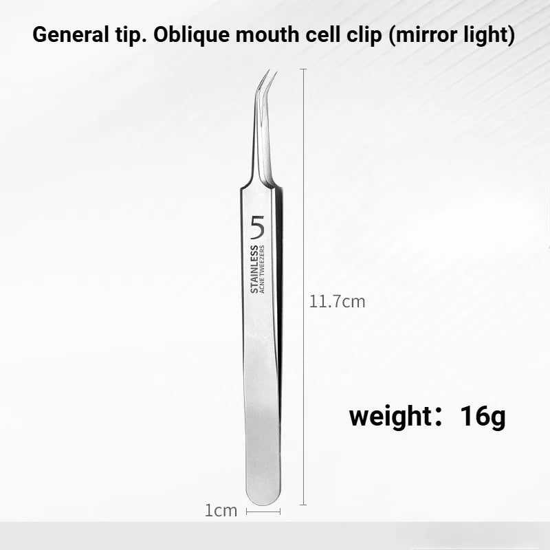 German 1/3/8Pack Extra Fine No. 5 Cellular Acne Blackhead Tweezers - Facial Beauty Remove Acne Needle Tools for Skin Care Tools