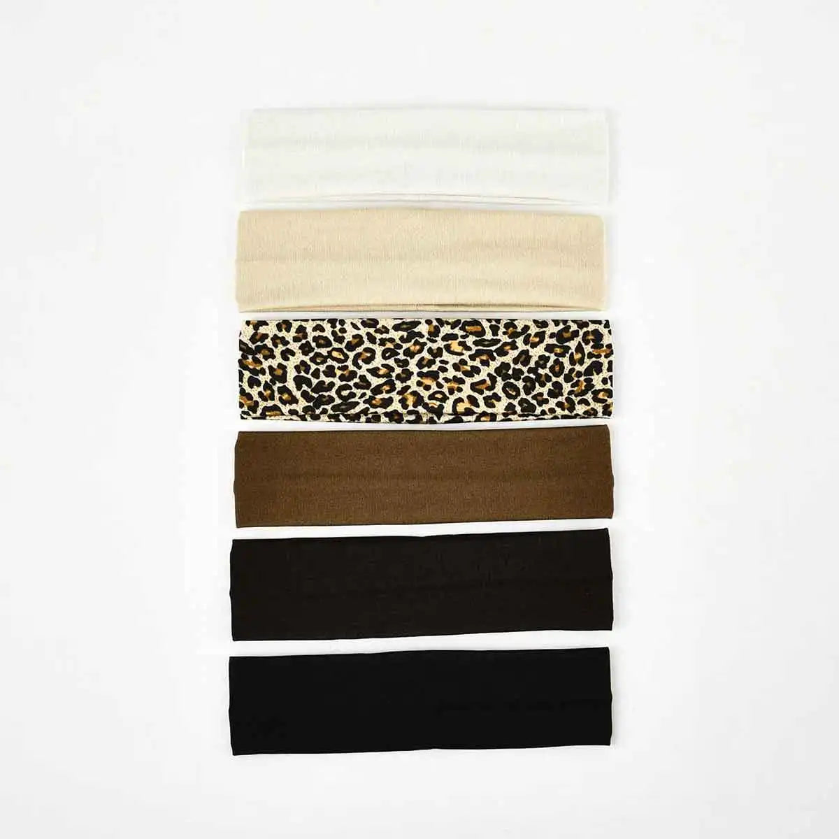 6pcs Simple Basic Solid Color Sports Yoga Headband to Absorb Sweat For Men and Women