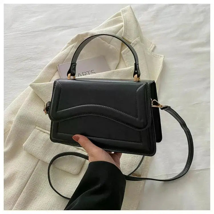 High Quality PU Leather Handbag & Purse for Women | Solid Color Shoulder Crossbody Bag (Lady Messenger, Small Tote for Girls)