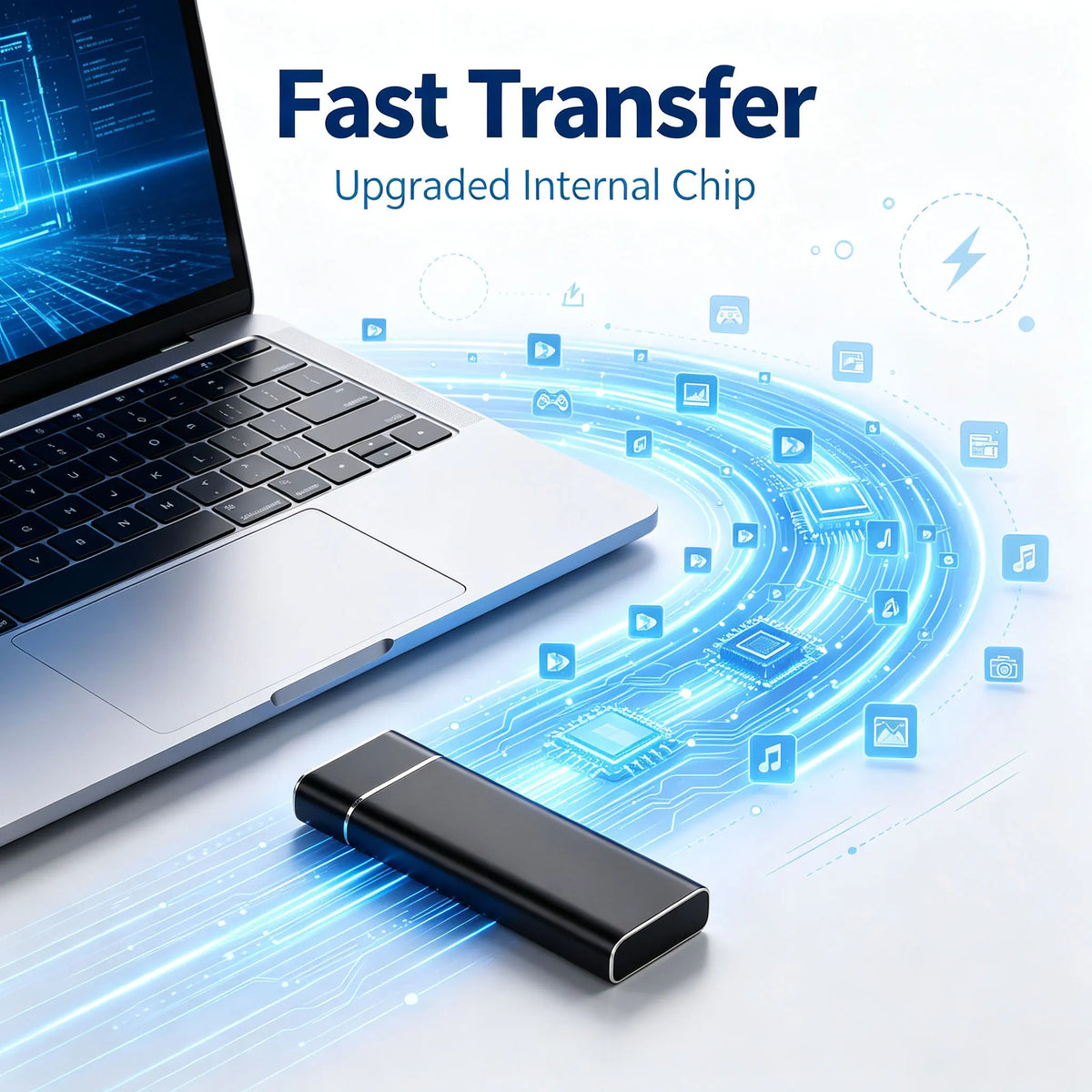 USB 3.1 high-speed external portable hard drive 4TB large capacity portable SSD solid state drive suitable for laptop MAC/PC