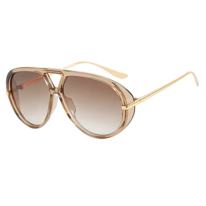 Oversized Women Sunglasses Fashion Large Size Yellow Lens Sun Glasses designer luxury 2024 UV Protection #300864