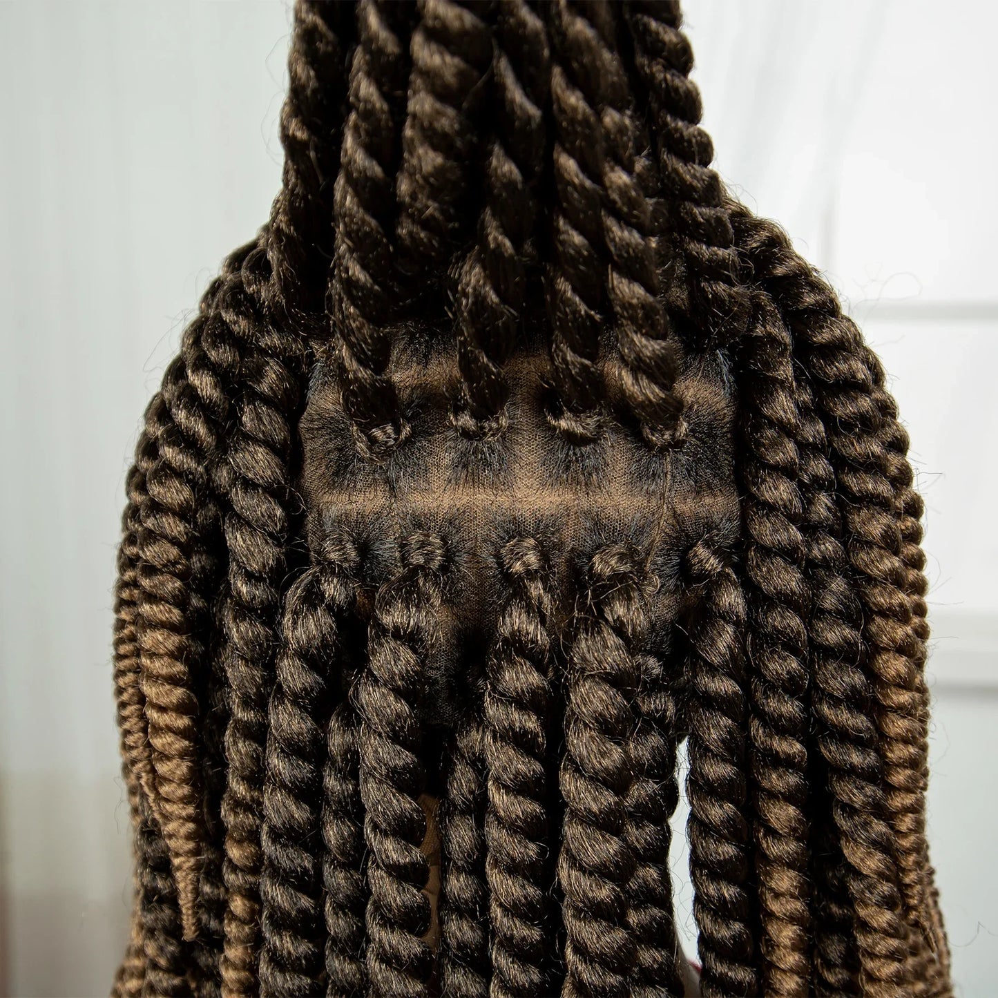 16" Knotless Box Twist Braided Wig | HD Full Lace | Natural Lace Front | Baby Hair | Synthetic Hair