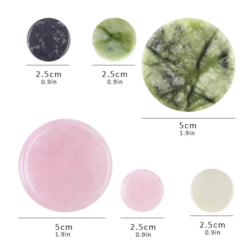 Glue Pallet Eyelashes Extensions Pink Green Jade Stone Reusable False Eye Lashes Adhesive Pallet Pad Holder Makeup Accessories