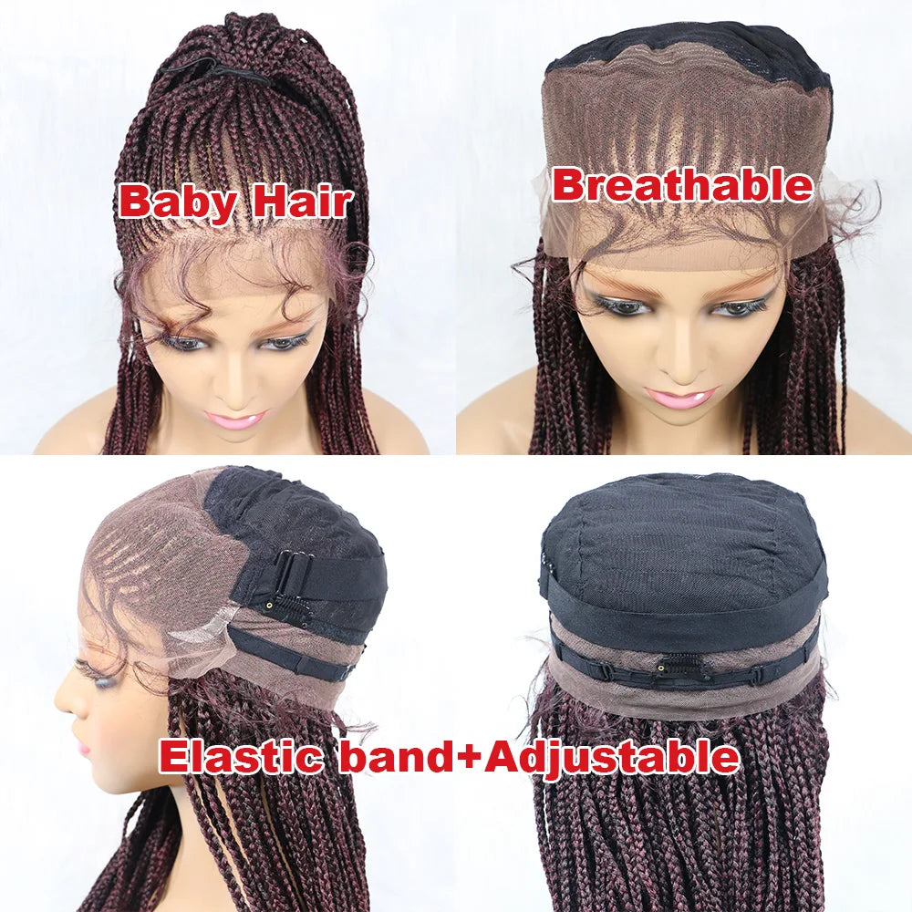 Kima Cornrow & Bantu Knot Braided Wig | Stitch Braids | Full Lace | Heat-Resistant Synthetic Hair