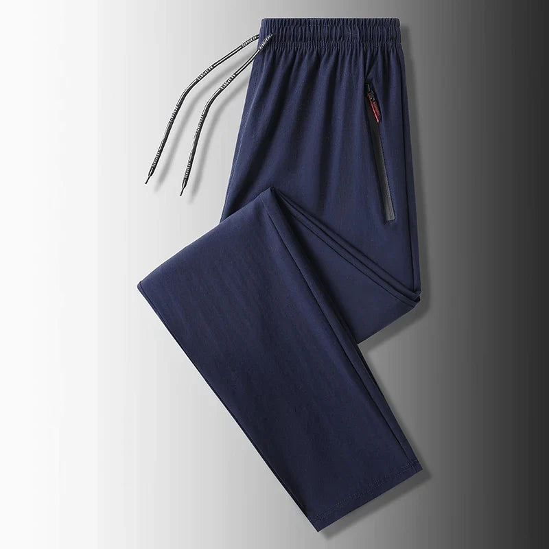Casual pants men's versatile flat leg cropped pants straight leg pants new casual pants youth thin summer