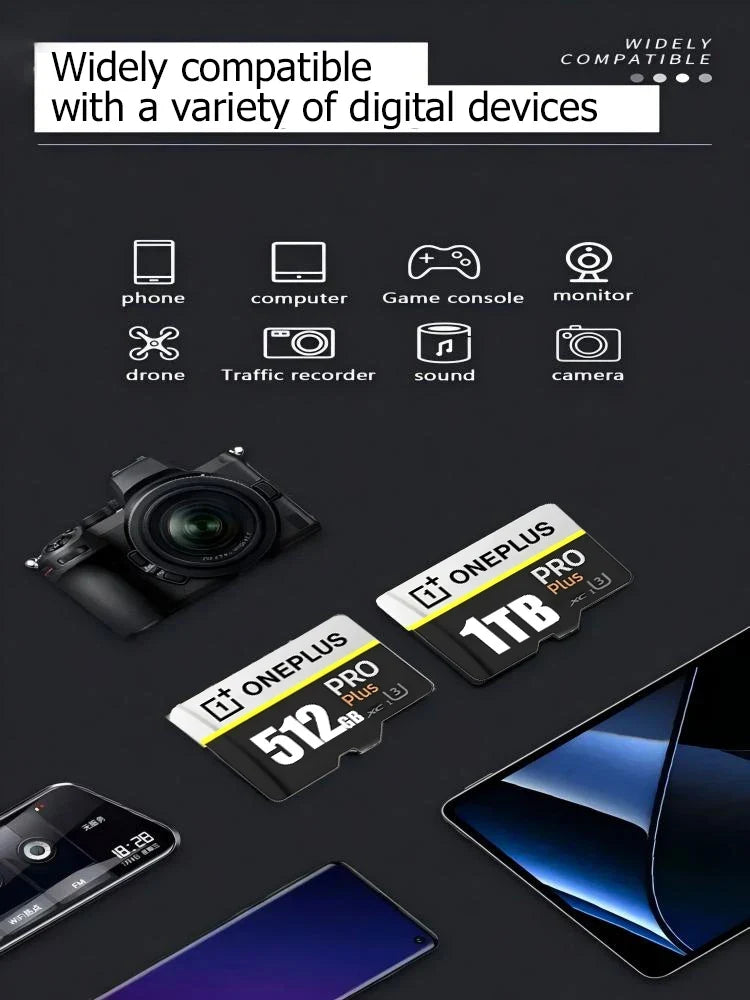 OnePlus 512GB Memory Card 1TB 2TB High Speed Full HD Video Mini SD Card 256GB 128GB Newest Micro Card For Phone Computer Camera