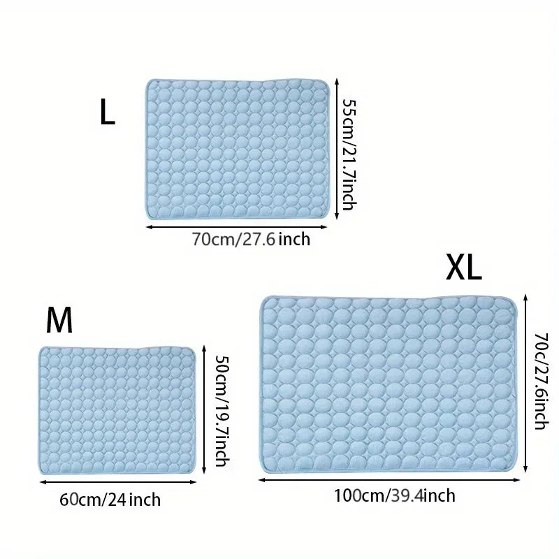 Summer Pet Ice Pad Cool Sleeping Mat Breathable Ice Silk Washable Pet Bed Durable Dog Cat Cushion Pet Supplies for Home Outdoor