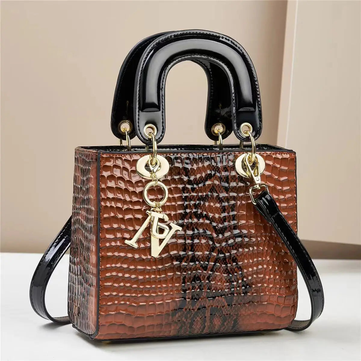 Fashion Brand Designer Women's Handbag | New Crocodile Pattern Daifei Bag (Classic Versatile Shoulder & Commuter Crossbody Bag)