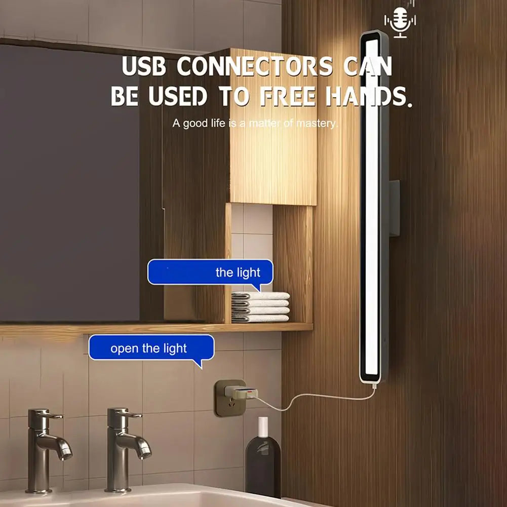 Voice Control Smart USB Socket Converter Lamp Protection Lights Switch Expansion Docking Station -English Voice Control Socket