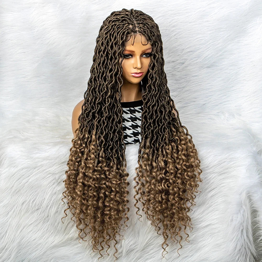 Goddess Box Braids Wig | Curly Ends | Full Lace | Crochet Hair | Black Women