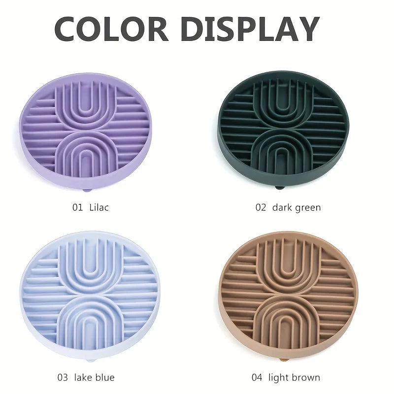 Silicone Dog Bowl Slow Feeder with Suction Cup Slow Feeding Pad Dog Licking Pad Anxiety-relieving Utensils Pet Supplies Bowls