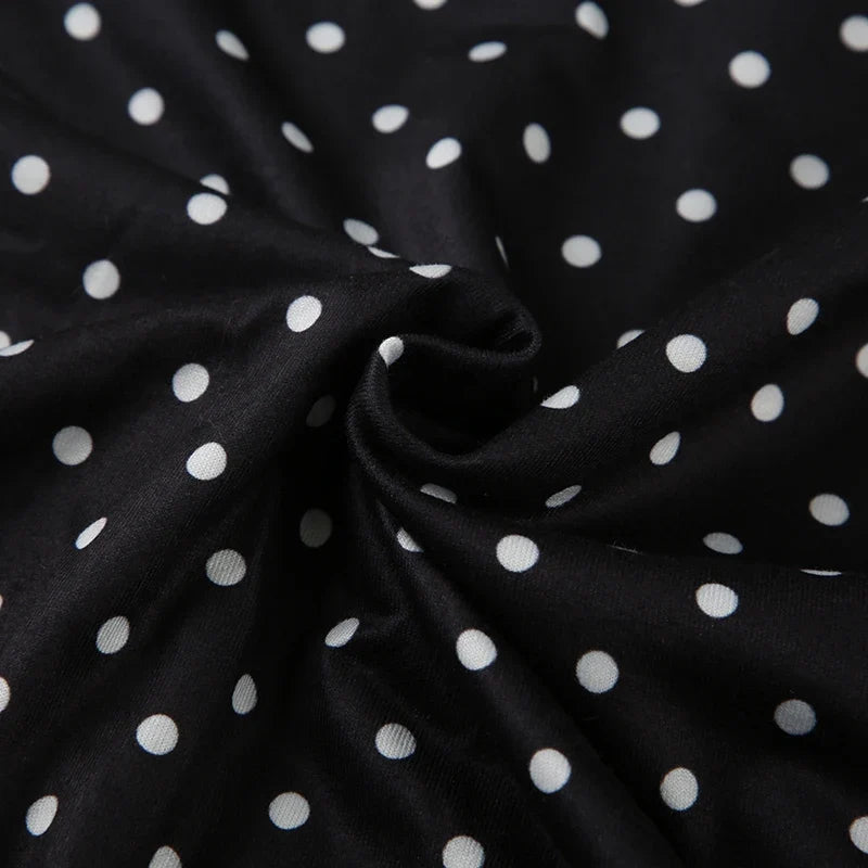 SUCHCUTE Sexy Polka Dot Print Halter Dress For Women Elegant Party Slim Backless Sleeveless Mini Dress Summer Vacation Outfits