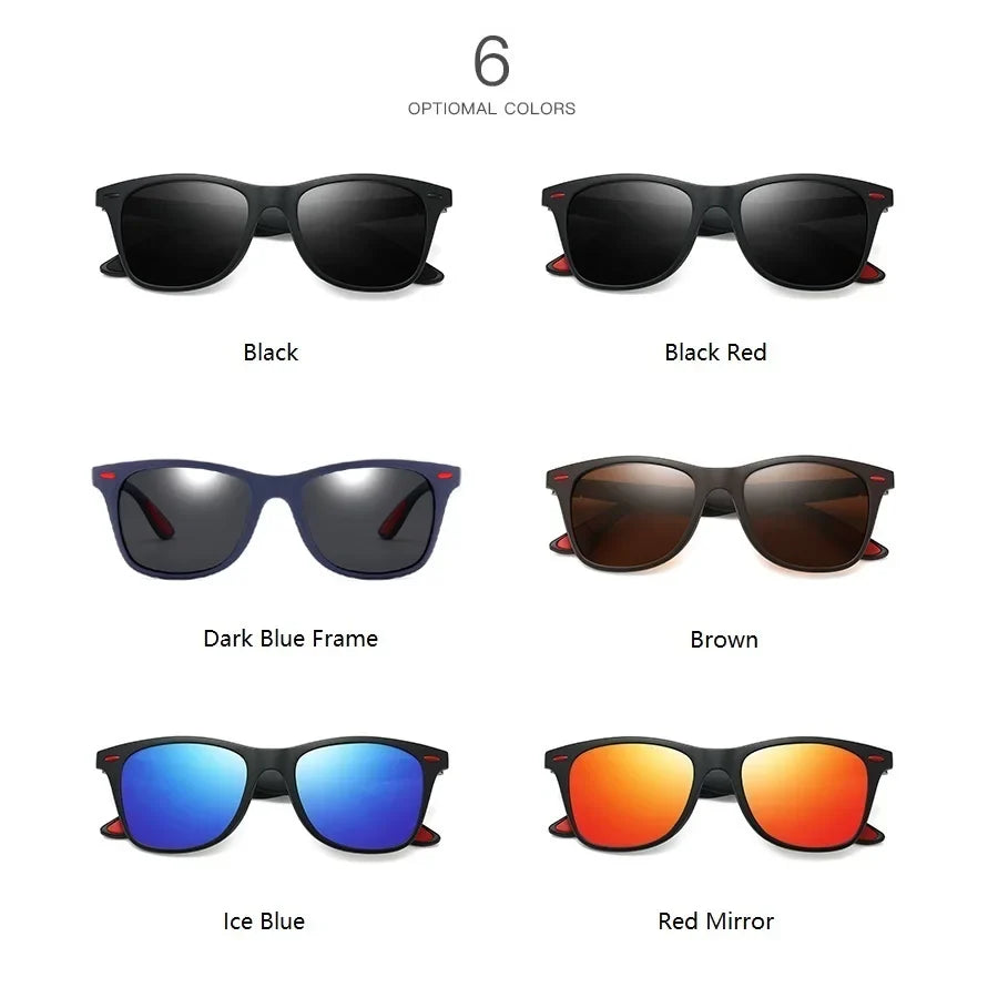 1-2-3PCS Fashion Vintage Square Unisex Driving Fishing Sunglasses Men Women Luxury Brand Designer Sun Glasses Anti-Glare Eyewear