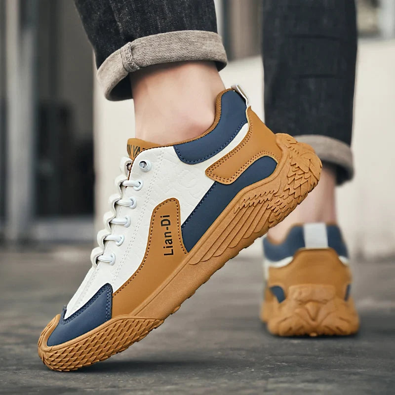 Spring and Autumn Fashion Elastic Band Sneakers for Men, Versatile Trendy Casual Shoes, Student Running Shoes, Soft-Soled Lightweight Men's Shoes