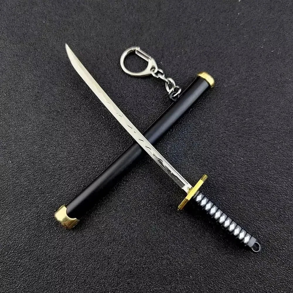 Mini Samurai Sword Keychain Anime Scabbard Key Ring Katana Buckle Key Chain for Men Women Cosplay Toy Jewelry Gift
