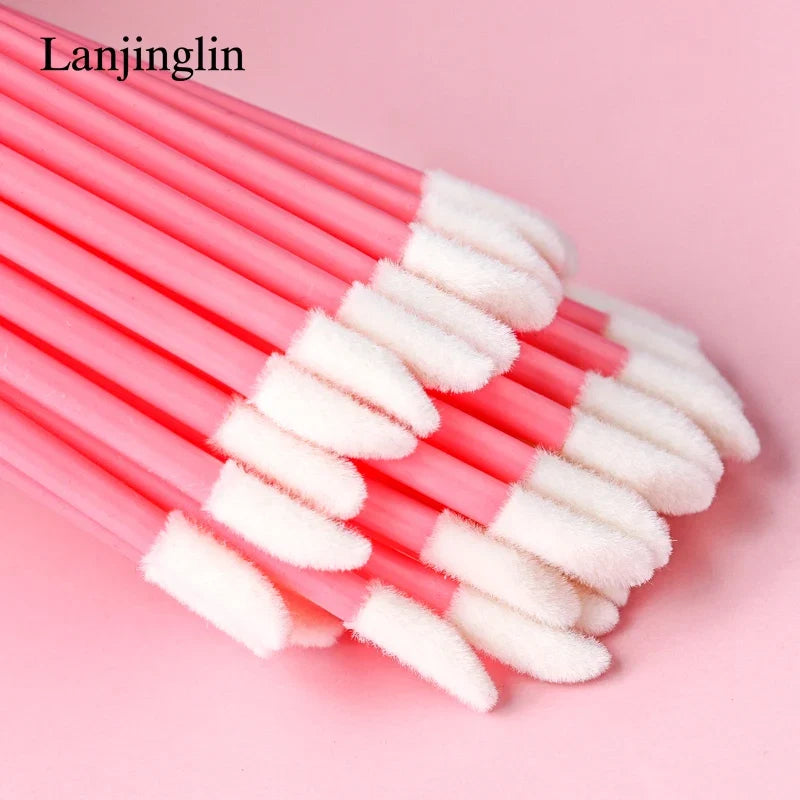 Lanjinglin 5/50 Pcs Lip Brush Reusable Makeup Brushes Lipstick Applicator Wands Eyelashes Extension Tool Beauty Accessories