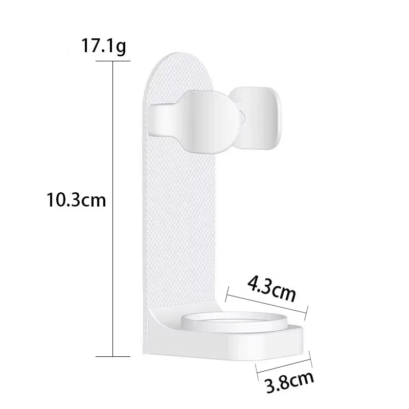 Toothbrush electronic holder, wall mounted adhesive holder, toothbrush organizer to save space and keep dry