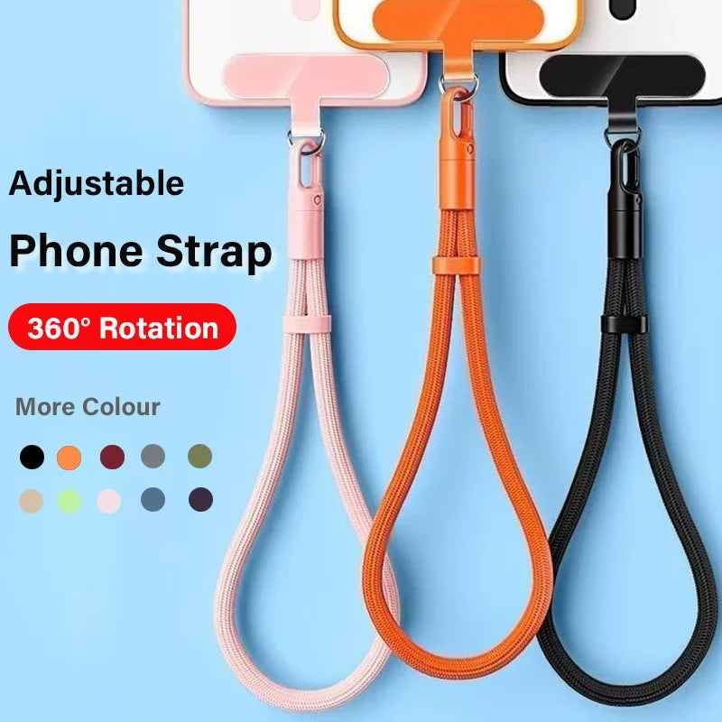 Universal Mobile Phone Anti-loss Wrist Strap Adjustable 360° Rotation Phone Self-locking Lanyard for iPhone 17 16 15 Pro Samsung