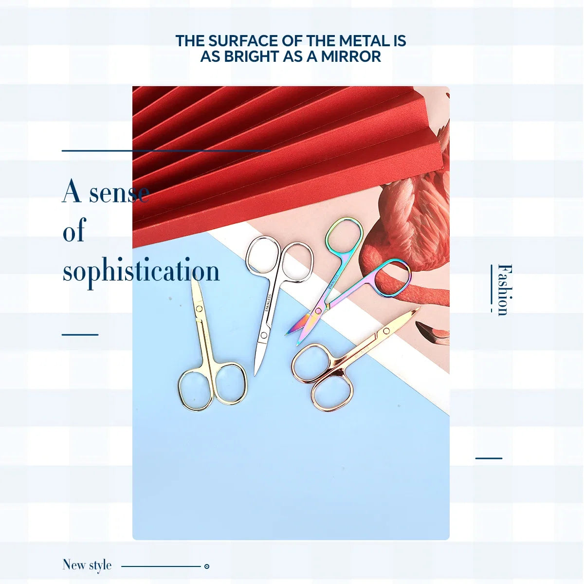 1 PCS Multi-purpose Small Beard Scissors Eyebrow Scissors Colorful Trimming Tool for Nails & Cuticle