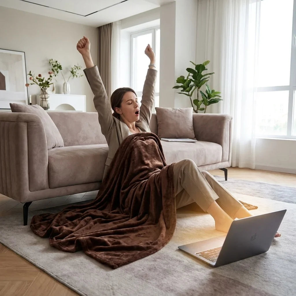 Solid Flannel Multifunctional Throw Blanket – Ultra Soft Skin-Friendly, Warm & Cozy, Perfect for Living Room, Bedroom, Office, All Season, Machine Washable Easy Care