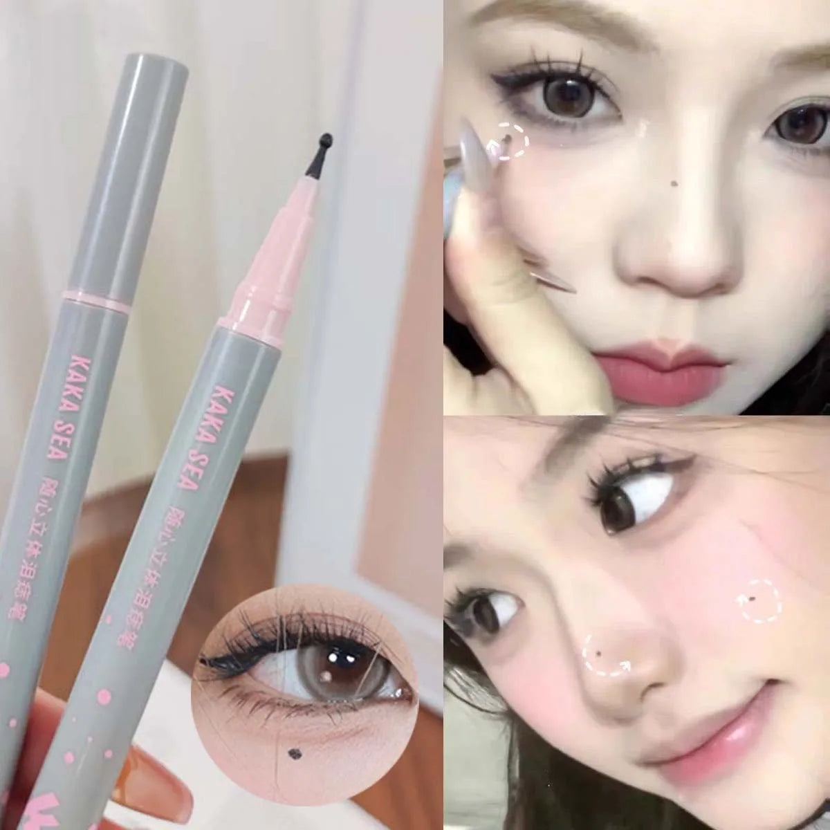 Realistic Natural Freckle Pen Fast Drying Waterproof Lifelike Round Head Freckle Spot Stamp Lasting Non-fading Dot Mole Make Up
