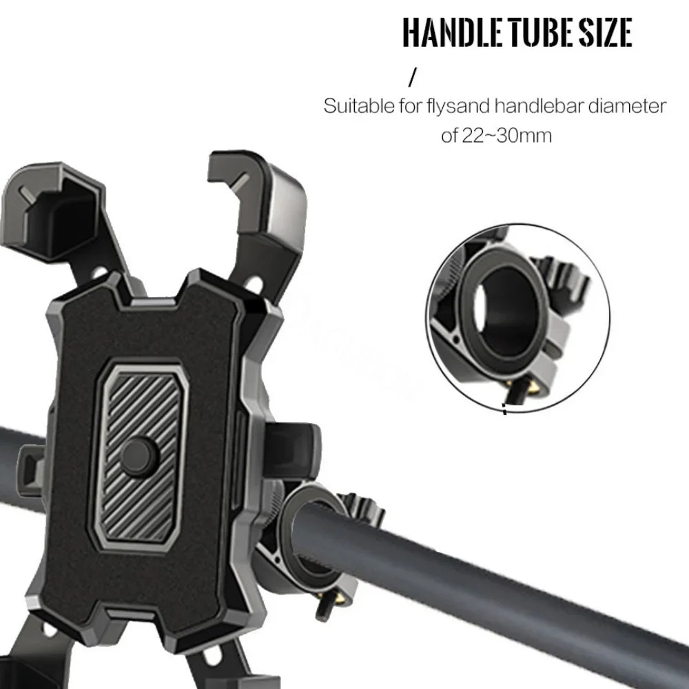 Universal Waterproof Bicycle Phone Holder Adjustable Clamp for Motorcycles Cycling Accessories Bike Rearview Mirror Mount