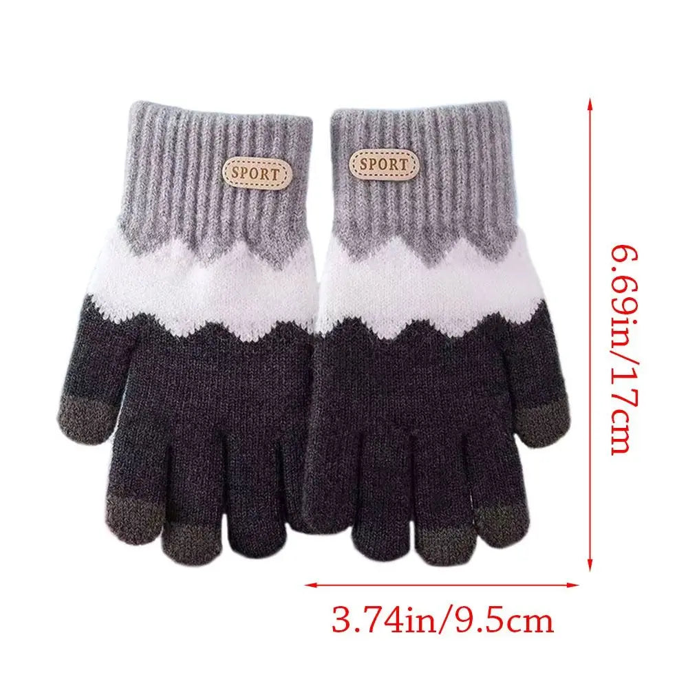 Cute Warm Kids Winter Gloves Coldproof Windproof Baby Gloves Soft Thicken Children Mittens for 6-14 Years Old Baby Boys Girls
