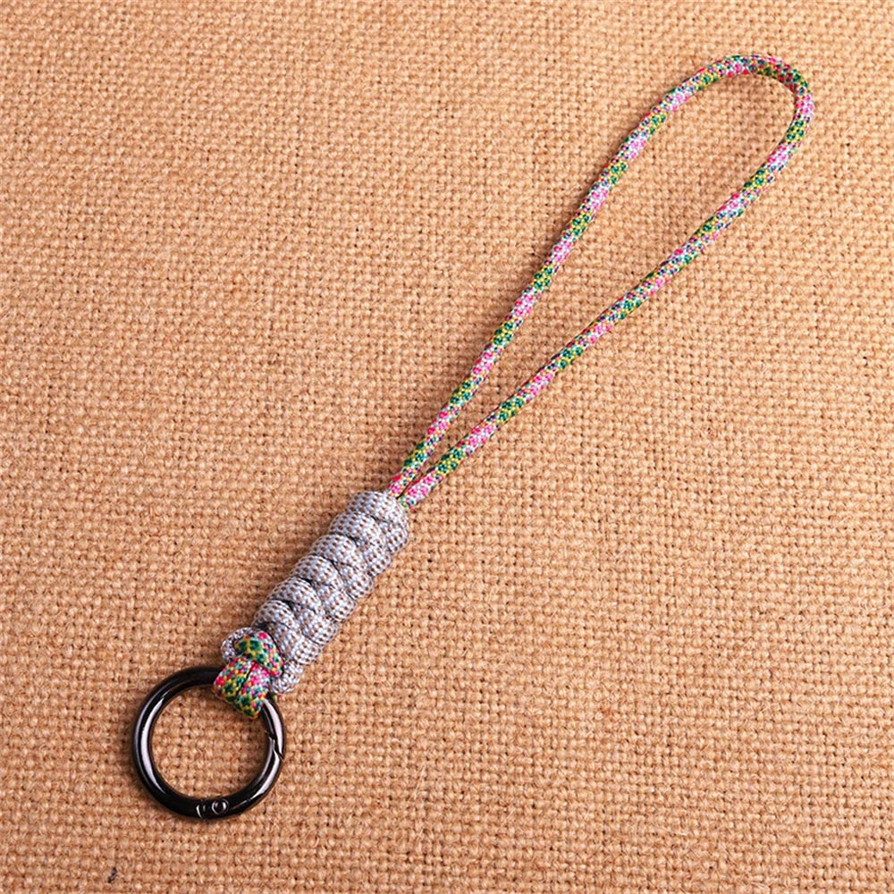 Outdoor Paracord Lanyard Survival Keychain for Men Women Handwoven Backpack Car Keyring Camping Hiking EDC Jewelry Accessories