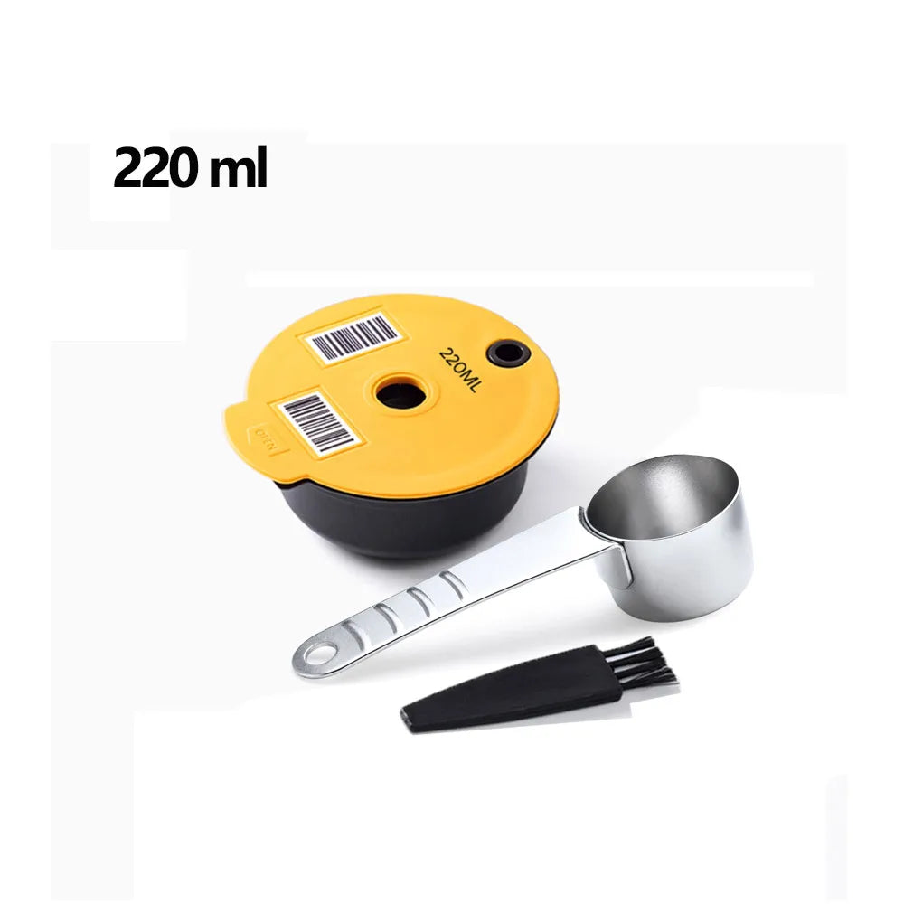 60/180200/220ML Reusable Coffee Capsule Pods for BOSCH-s Machine Tassimo Refillable Filter Pod Silicone Lid Replacement