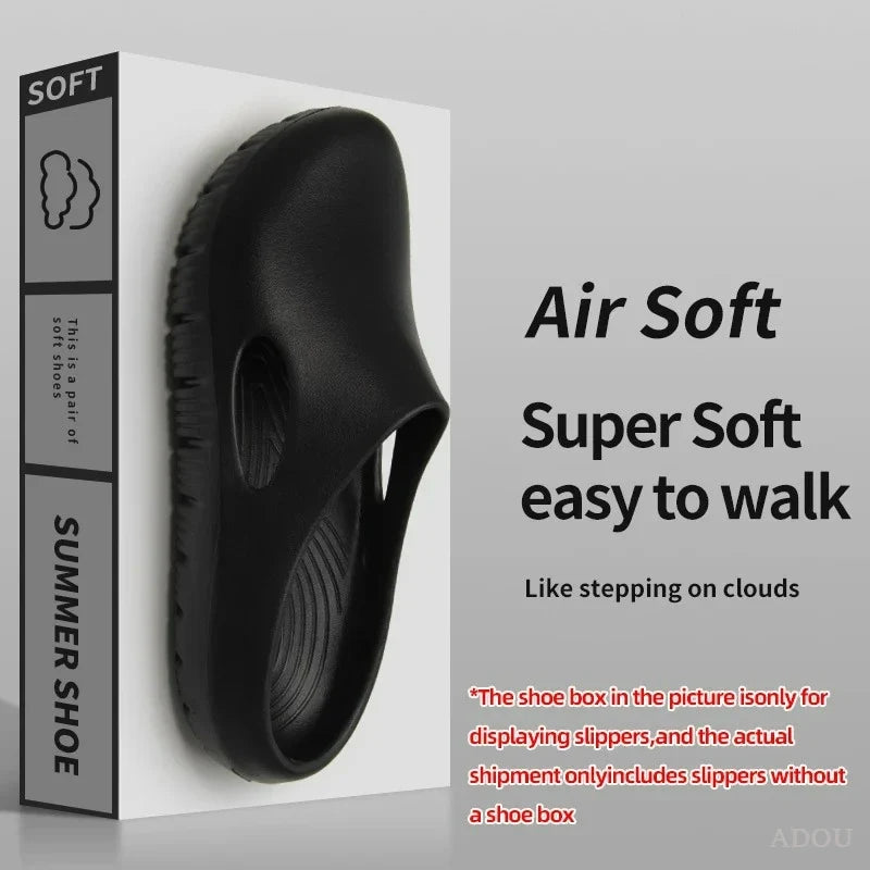 EVA Bread Men's Anti-Slip Odor-Resistant Outdoor Sandals Sports Beach Slippers for Casual Comfortable Footwear