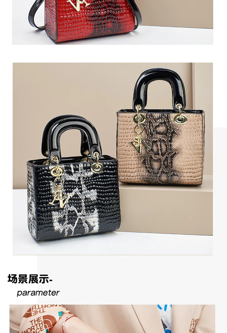 Fashion Brand Designer Women's Handbag | New Crocodile Pattern Daifei Bag (Classic Versatile Shoulder & Commuter Crossbody Bag)