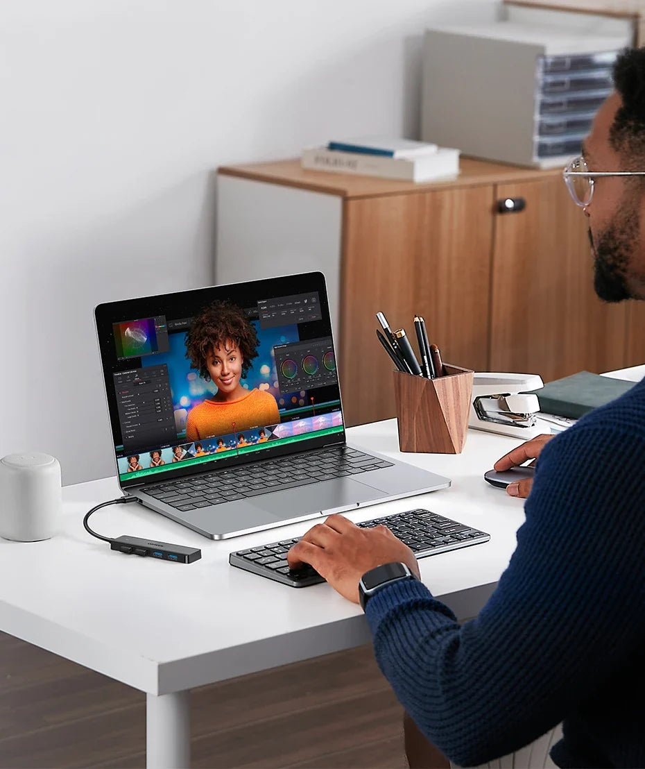 UGREEN USB 3.0 HUB 4 Ports USB-C HUB Slim for Mouse Keyboard Compatible with MacBook Pro Air Laptop Desktop PC Xbox PS5 Splitter