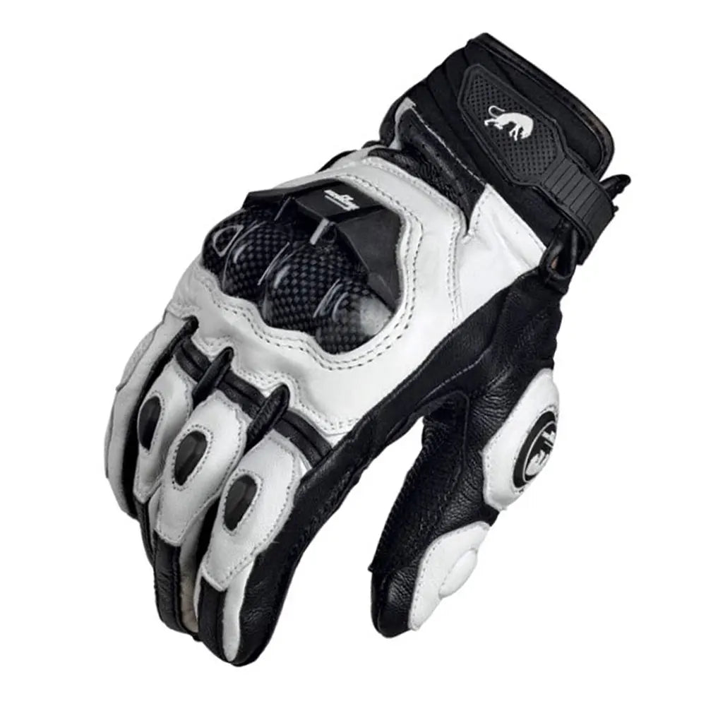 Motorcycle Gloves Black Racing Genuine Leather Motorbike White Road Riding Team Glove Summer Winter Wearable for Furygan AFS 18