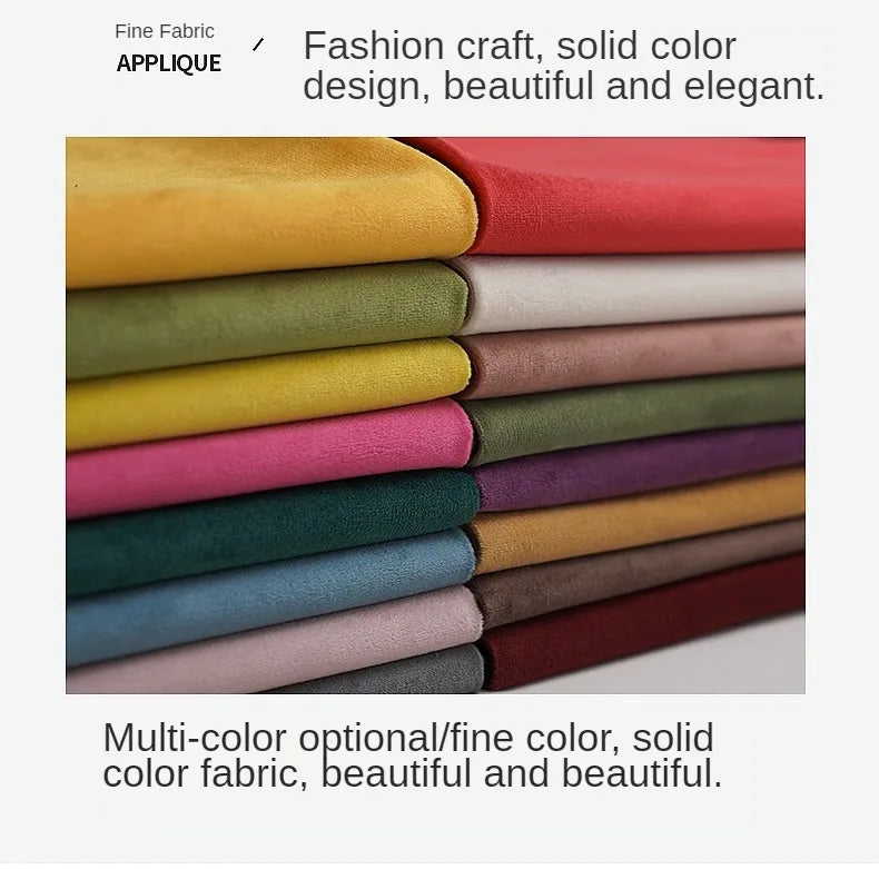 Velvet Fabric By The Meter for Tablecloth Diy Sofa Covers Curtains Sewing Thickened Soft Cloth Plain Black White Winter Textile