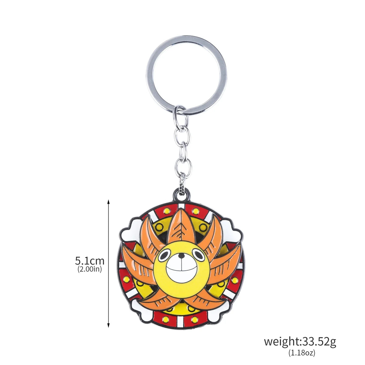 One Piece Luffy Straw Hat Keychain Rotatable Zoro Skull Metal Pendant Role-Playing Decorative Accessories Fan Jewelry Gift