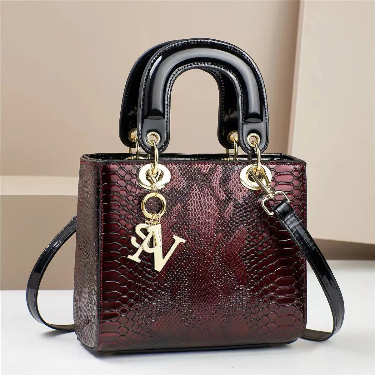 Fashion Brand Designer Women's Handbag | New Crocodile Pattern Daifei Bag (Classic Versatile Shoulder & Commuter Crossbody Bag)