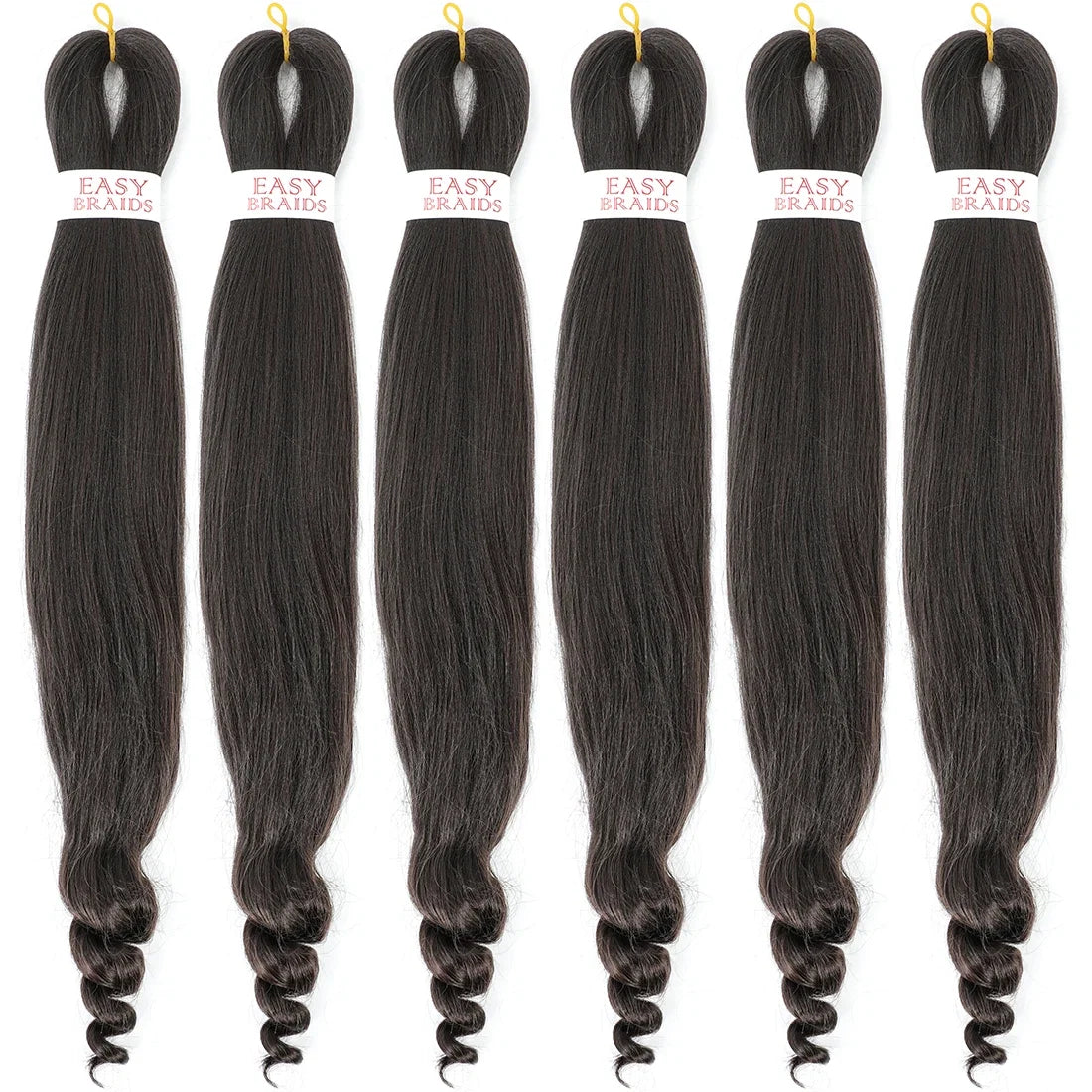 Pre-Stretched French Curly Braiding Hair - Natural Black Crochet Braids (Hot Water Setting)