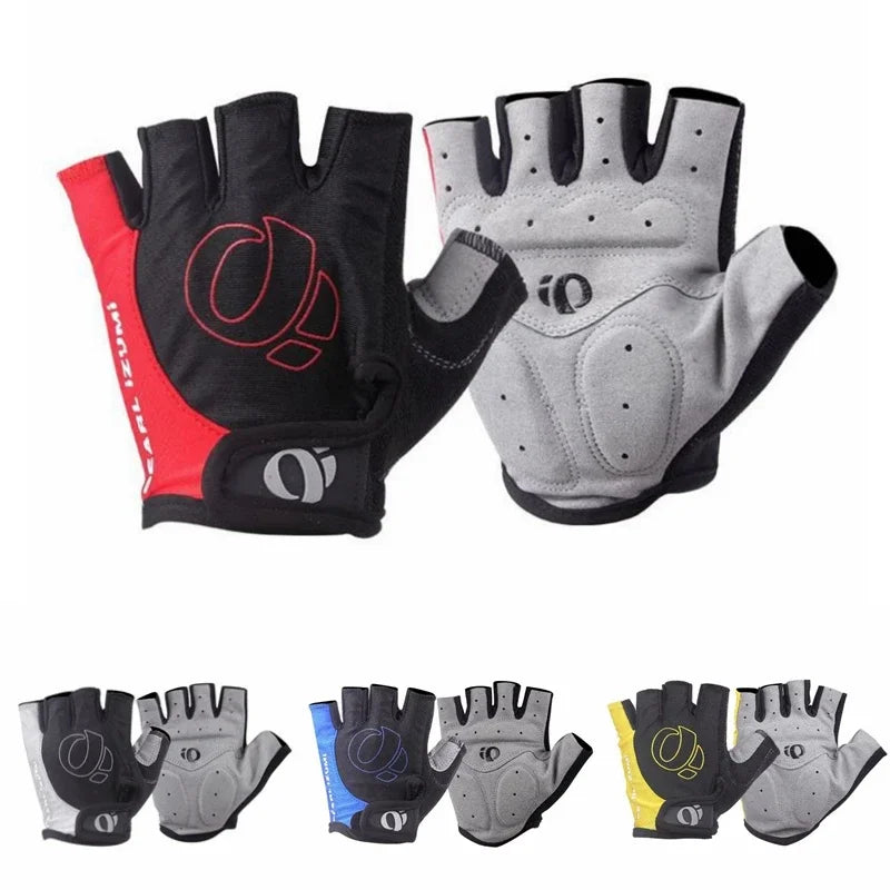 Bicycle Gel Half Finger Gloves Anti Slip Sweat Proof Shockproof Mountain Bike Road Armguard Portable Half Finger Bicycle Gloves