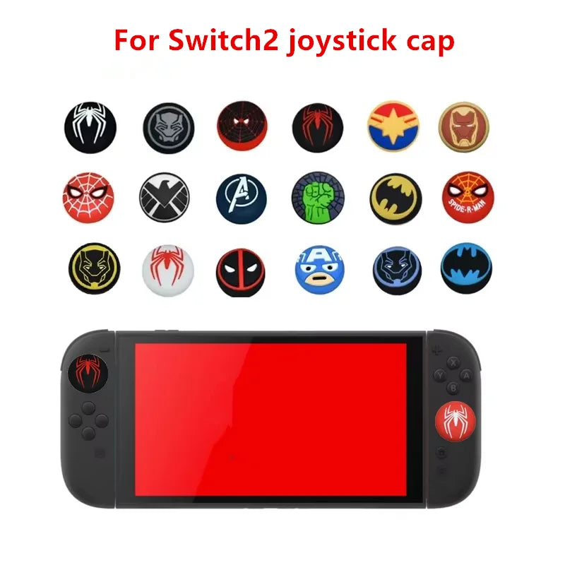 Thumb Grips Caps for Switch 2 Console Soft Silicone Analog Controller Protective Anti-Slip Thumbstick Grip Covers Joystick Cap