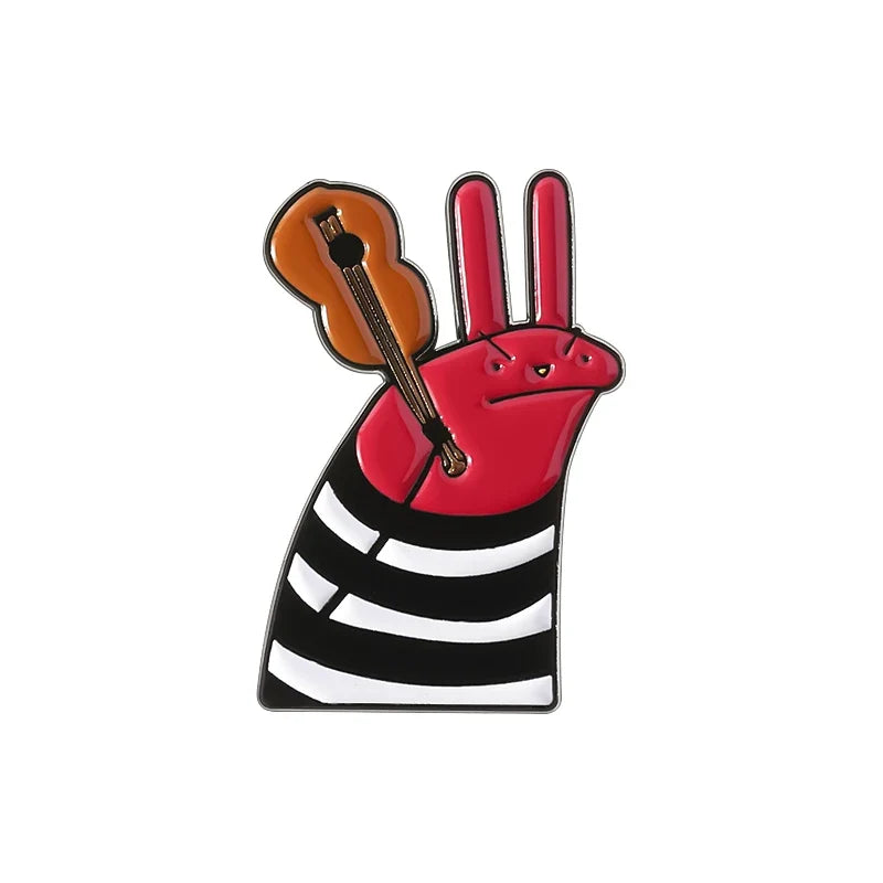Red Rabbit Enamel Pins Custom NUNCA HABIA VISTO TANTA CACA JUNTA Brooches Lapel Badges Clothes Animal Jewelry Gift for Friends