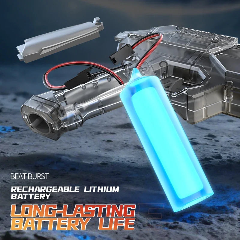 Children Energy Gathering Ring Electric Water Gun Led Emitting Automatic Continuous Water Squirt Gun Summer Outdoor Toy for Kids