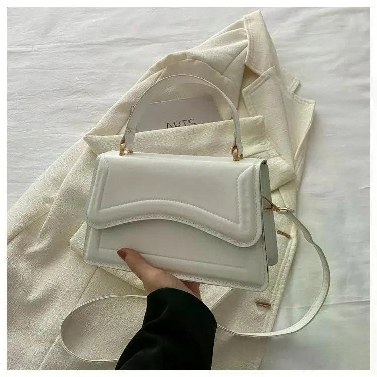 High Quality PU Leather Handbag & Purse for Women | Solid Color Shoulder Crossbody Bag (Lady Messenger, Small Tote for Girls)