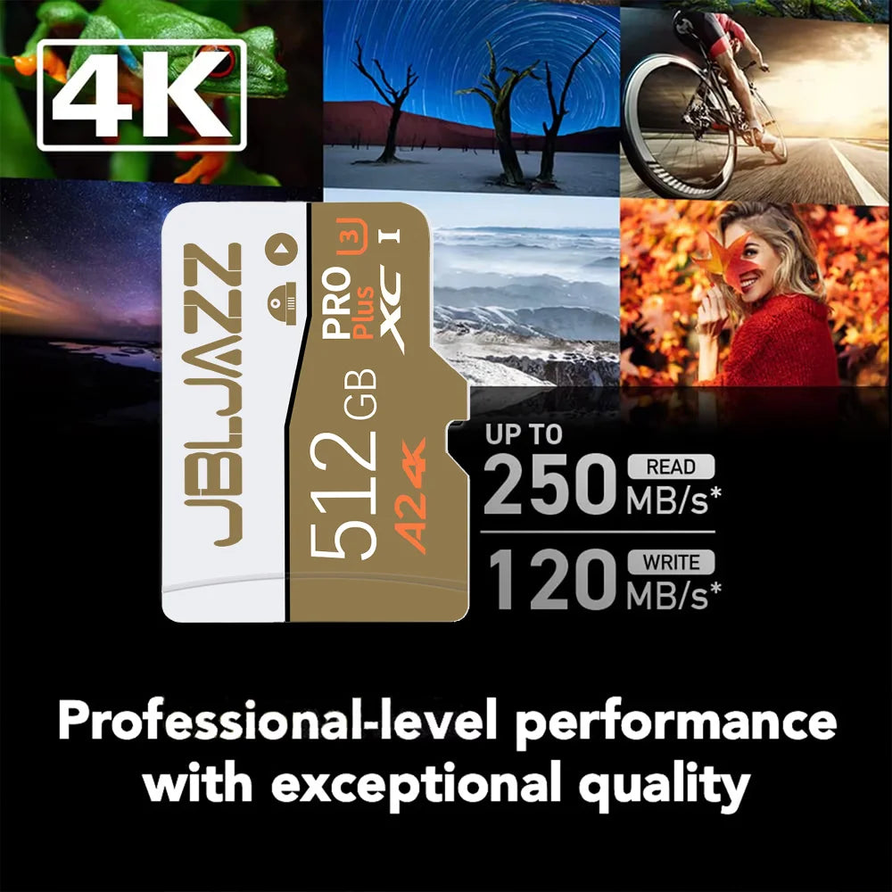 Micro TF SD Card Ultra SD Memory Card 64GB 256GB 512GB 128GB MicroSD U3 A2 4K TF Flash Cards for Xiaomi Phone Camera Table PC