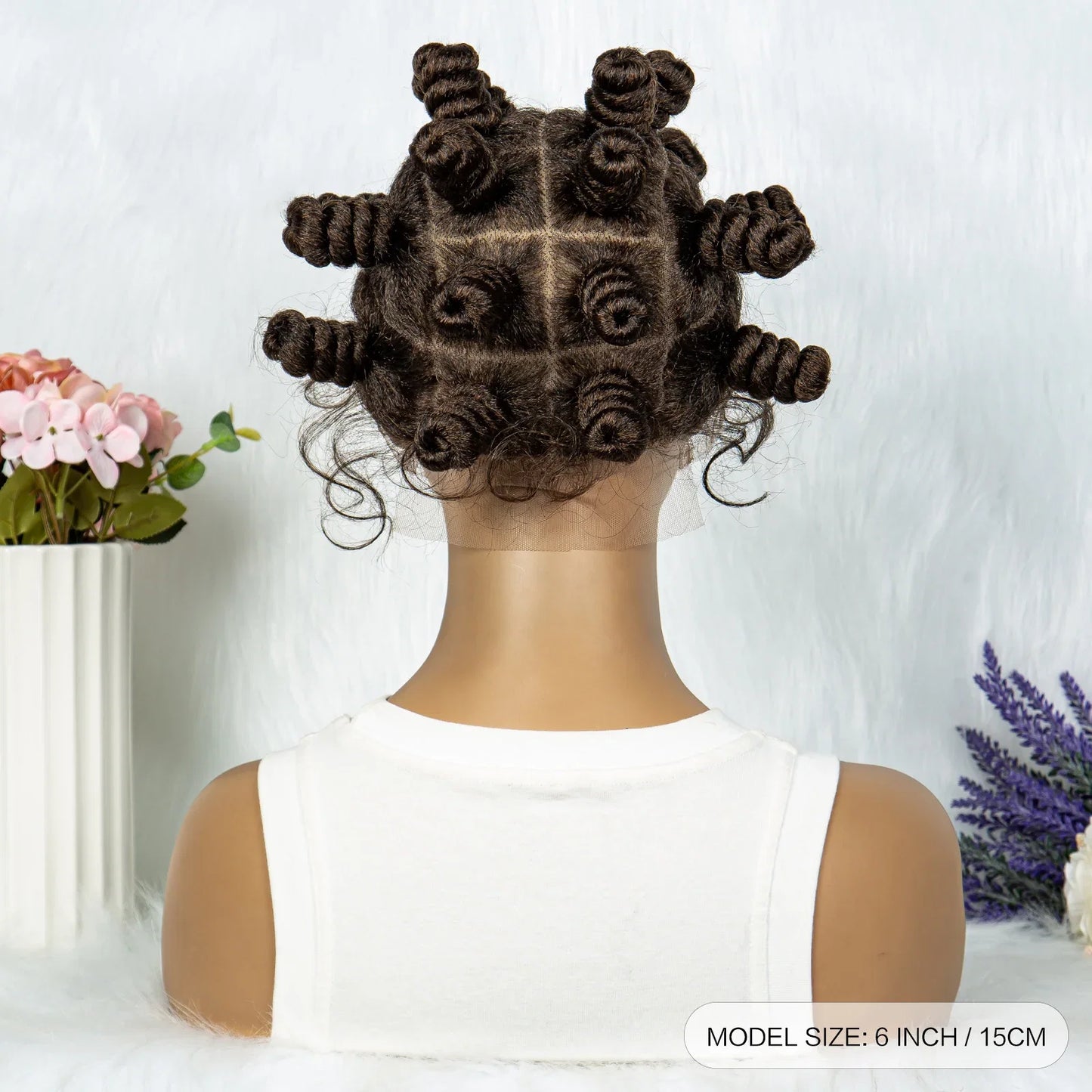 Knotless Braids Wig with Twist Buns | Full Lace African Braiding Hair