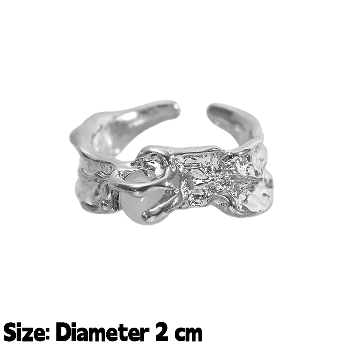 Vintage Y2K Irregular Sun Moon Open Ring for Women Men Adjustable Metal Punk Finger Rings Fashion Party Jewelry Lovers Gifts
